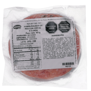 CARNE PARA HAMBURGUESA RES X 450 GR